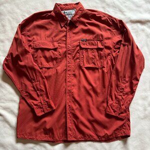 Columbia GRT Long Sleeve Shirt Vented Fishing Men's Size XL Burnt Orange | EUC